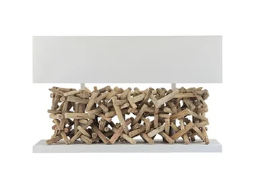 CALCUTTA - Wooden table lamp by Flam & Luce - view 2